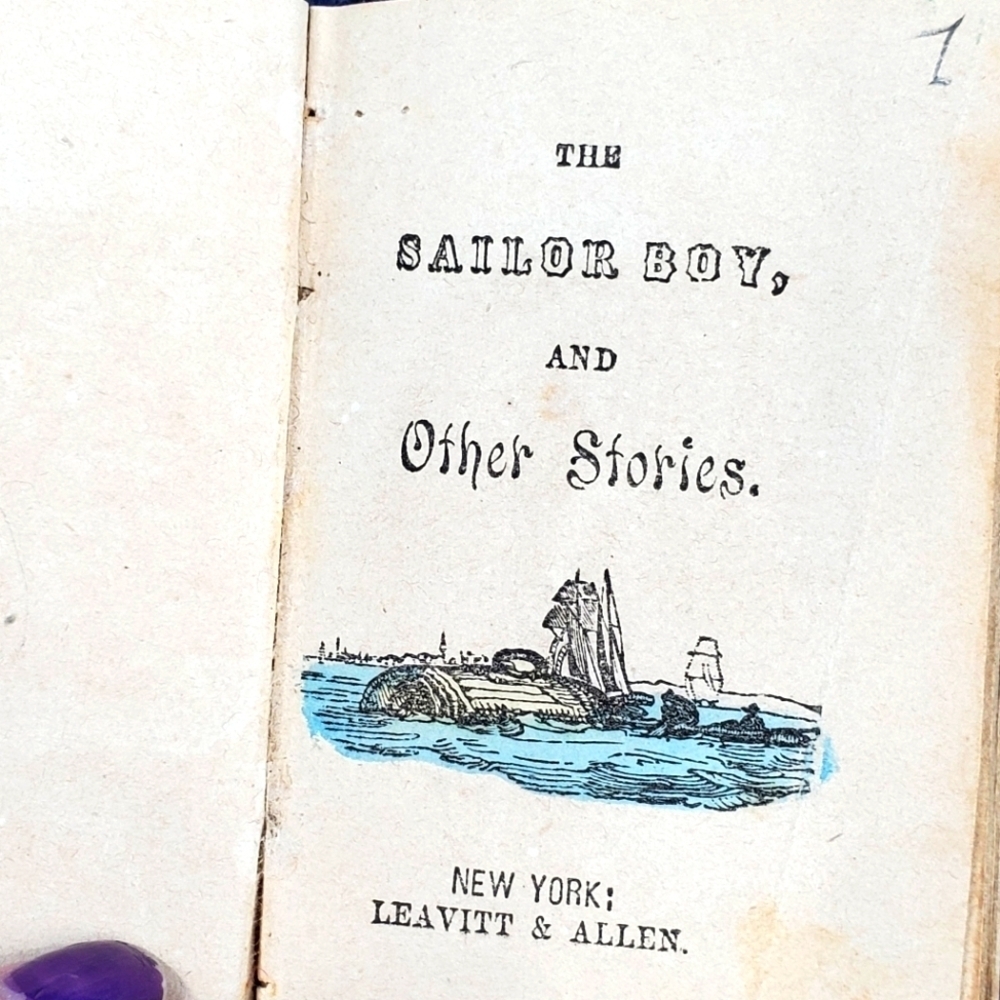 Antique "The Sailor Boy" mini children's book 1869